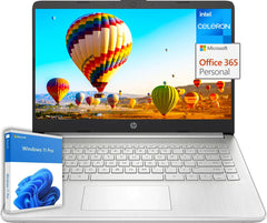 HP Stream 14" Laptop for Students Business Intel Quad-Core N412016GB RAM + 384GB Storage (128GB eMMC+256GB MSD) 1-Year Office 365 Long Battery Thin & Portable HD Webcam Windows 11 Pro