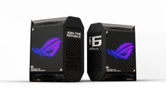 ASUS ROG Rapture GT6 (2PK) AX10000 Tri-Band WiFi 6 Gaming Mesh System Covers up to 5800 sq ft 2.5 Gbps Port Triple-Level Game Acceleration UNII 4 Free Lifetime Internet Security Black