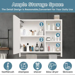 Modern 32x28 Inch Bathroom Cabinet With Mirror And LED Lights